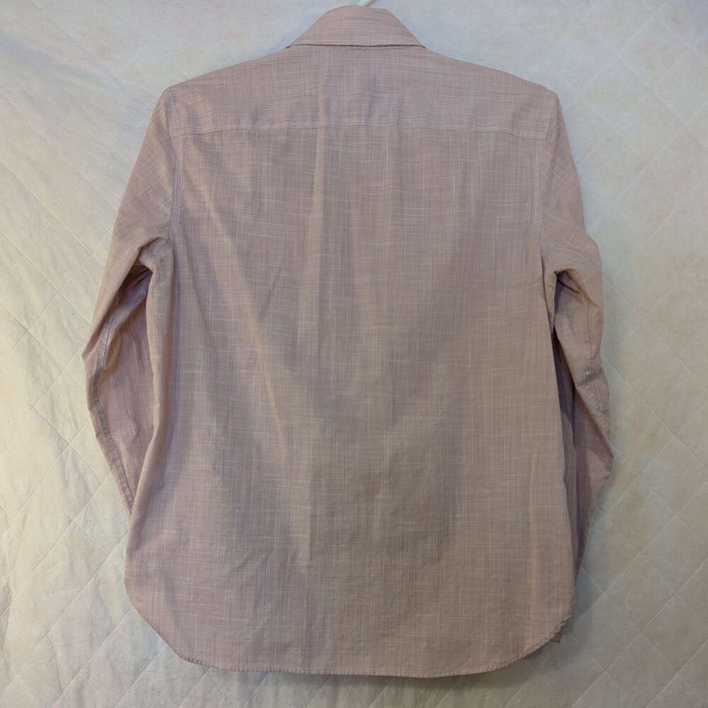Joseph Abboud Men's Pink and White Button Down Long Sleeve Shirt Large - Picture 3 of 8